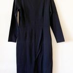 J.Crew Black Long Sleeve Fit And Flare Dress Photo 1