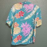 Vintage 80s Hawaiian Tropical Blouse Unisex Size M Photo 6