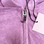 Juicy Couture Terry Cloth Short Sleeve Hoodie Jacket in Dewberry Rhinestones M Photo 4
