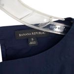 Banana Republic Cinched Waist Bishop Sleeve Top Navy Blue Photo 4