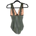 J.Crew Womens Ruched V-Neck One Piece Cool Cypress Green 6 Photo 2