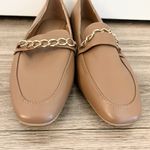 ASOS Faux Leather Tan Brown Chain Loafers Size 8 Photo 5