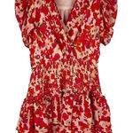 TCEC Puff Sleeve Ruffle Wrap V-neck Blouson Mini Dress Large Photo 0