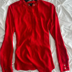 Marciano  Red Blouse with Stud Accents Photo 0