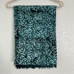 Boho Beachy Green Tie Dye Leaf Fringe Sarong or Beach Blanket Photo 5