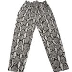 ALC Frank A.L.C. Pants Womens 0 Black White Snake Print Elijah Stretch Tapered Ankle‎ Photo 2