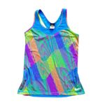 Nike Pro Hypercool Frequency Tank Medium Rainbow Blue Mesh Run Top Workout Photo 2