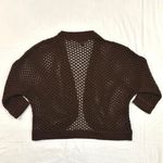 C'est City Brown Loose Open Knit Open Front Cardigan Shrug Sz M Boho Cottagecore Size M Photo 3