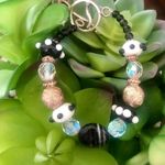 Silver lamp work bead bracelet Photo 1