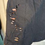 Torrid  Motorcycle Destructed Black Graphic Shirt Edgy Biker Size 0/Large EUC Photo 3