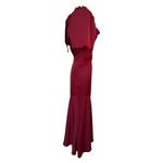 De La Vali Red Satin Amor Midi Dress size 2 Photo 7