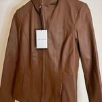 Cole Haan NWT- 
Wing Collar Leather Jacket XS Photo 0