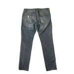 CAbi 5165 Slim Boyfriend Distressed Stretch Jeans Size 6 Distressed Blue Boho Photo 1