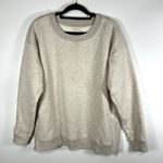 Zella  Oatmeal Heather‎ Cotton Casual Athletic Sweater Zip Sides Women’s Size L Photo 0