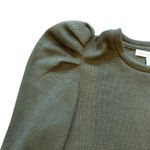 Chelsea and Violet  Olive Long Sleeve Puff Shoulder Top Women's Size Medium Photo 3