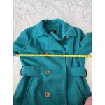 Inspired Hearts Pea Coat Women's L Double Breasted Belted‎ Teal Green Jacket Size L Photo 6