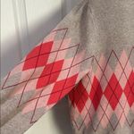 Woman Within  Argyle Cardigan Sweater - Red and Tan Photo 5