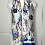 Satin Nautical Women’s Scarf Cruises White Photo 3