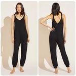 Eberjay Eberjey Elon Black Bound Ribbed‎ V-Neck Jumpsuit Black Lounge Sz L NWT Photo 1