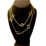 FORNASH Quatrefoil Gold Tone Necklace with lobster claw clasp 42 inches long Photo 6