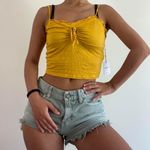 Forever 21 Yellow Crop Top F21 Size Medium Photo 3