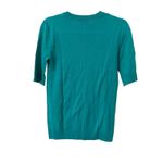 SAINT ART Lucia Short Sleeve Merino Wool Sweater Teal Small Green Photo 2