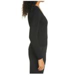 Proenza Schouler NEW Quilted Knit Square Neck Long Sleeve Top - Size XS Black Photo 3