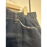 Tommy Hilfiger ‎ Denim Skirt Button Front Dark Wash A Line Embroidered Pockets 14 Photo 4