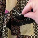 Pleione Women's Patchwork Art Print Tunic Blouse Top Button Down Shirt Small Photo 3