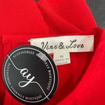 Vine & Love  new with tags red blouse with sequin sleeves size M  holiday Photo 7