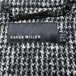 Karen Millen  Tweed Women’s Long‎ Vest Size 8 Wool Cotton Blend Black Photo 4