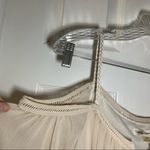 Double Zero  Tan/Cream Cold Shoulder Long Sleeve Dress M Photo 3