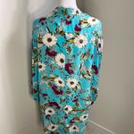 Victoria's Secret  Floral Robe - Turquoise and White size M  100% viscose Photo 7