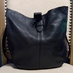 Banana Republic Black Pebbled Leather Hobo Bag Photo 0