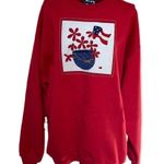 Jerzees Retro Patriotic Grandma Sweatshirt Red White & Blue Size Large Photo 11