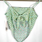 SO  Green Floral Bandana Crop Tank Top XS Photo 4