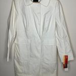 Magaschoni  Collection Womens Size 10 White Jacket Long Coat Patch Pockets Photo 0