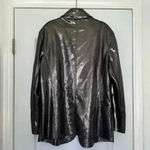 Norma Kamali Oversized DB Jacket Gunmetal Sz M Photo 12