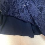 Ralph Lauren Lauren womens size 14 large blue sequin dress navy mother guest lac Photo 6