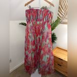 Hutch  Corene Strapless Floral Tulle A-Line Midi‎ Dress 20W Photo 5