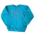 Colorful VTG Crazy Shirts Hawaii Key West Embroidered Sweatshirt Womens M blue Size M Photo 0