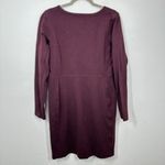 Duluth Trading Company Dark Purple Eggplant Long Sleeve Midi Activewear Dress Size L Photo 3