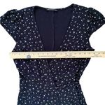 Brandy Melville  Floral Black Wrap Mini Dress Photo 2