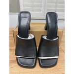 Vince  Lulu Heel Sandals Black Leather Size 10 US 41 EU NIB Timeless Minimalist Photo 3