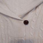 Pria Ivory Cream White Cable Ribbed Knit Cowl Collar V Photo 4