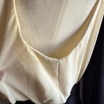 LUISA SPAGNOLI | Black & Cream Silk Surplice Bodice Beaded Cocktail Dress Size 6 Photo 9