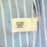 Lane Bryant  Striped Sash Belt Blue Long Sleeves Button Down Long Sleeve Shirt 20 Photo 6