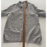 J. Jill Love Linen Essential Shirt Size L Gray Lightweight Lagenlook Coastal Size L Photo 5