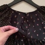 Gap pink rose bud black swing blouse, size large Photo 9