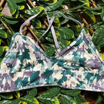 Joy Lab Purple White Green Cross Back Sports Bra Size Medium Photo 0